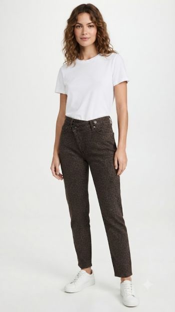 Dark Leopard Crossover Jeans 